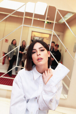 Lena Mayer Landrut in Balenciaga photographed by Michael Ullrich at Savoy Hotel Berlin 